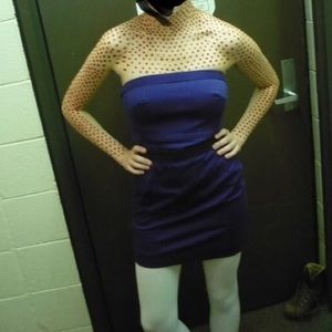 Blue strapless dress, Size S